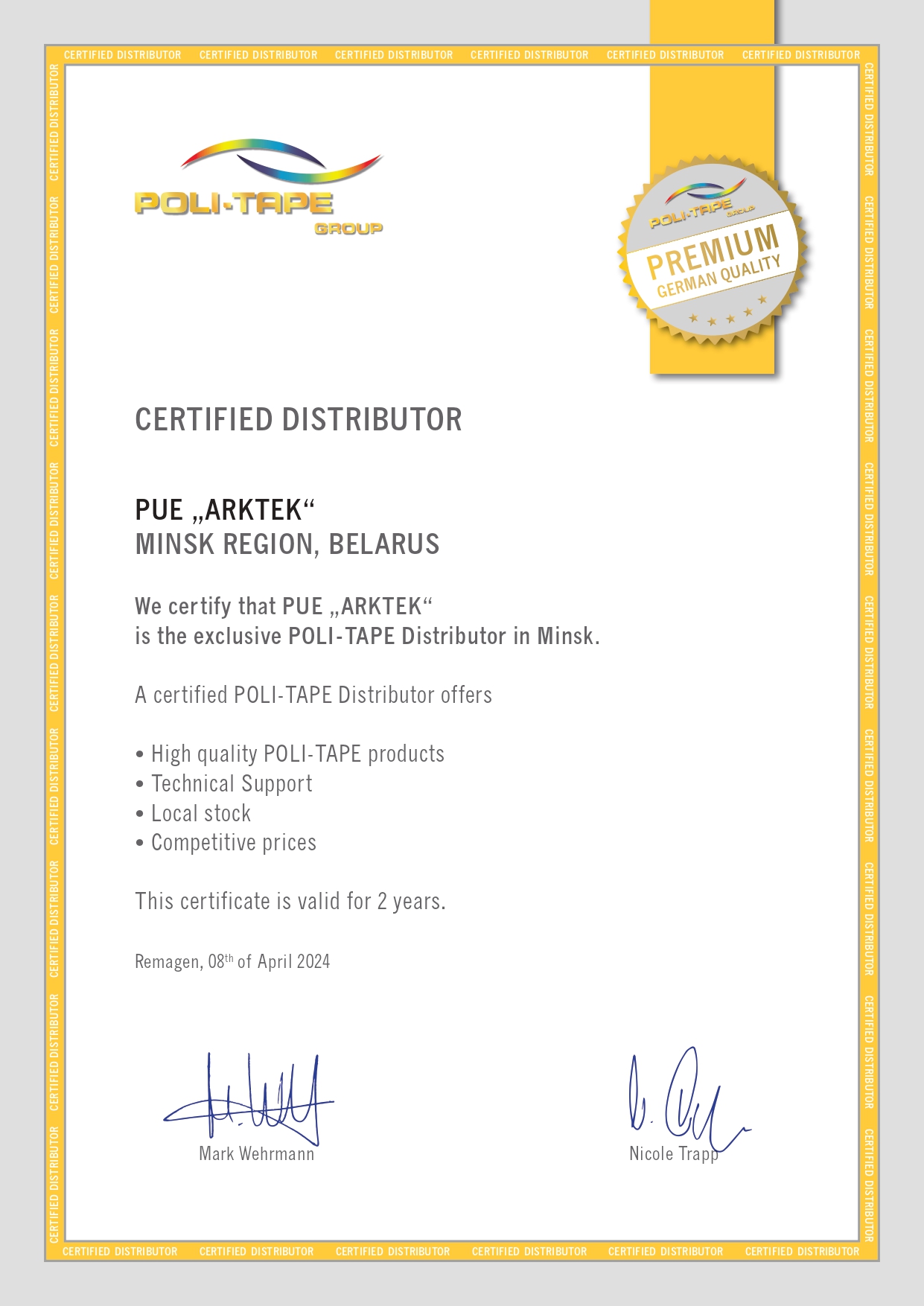 Politape_CERTIFIED_DISTRIBUTOR_PUE 